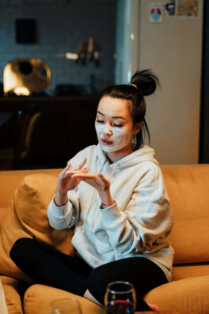 cannabis face cream being applied